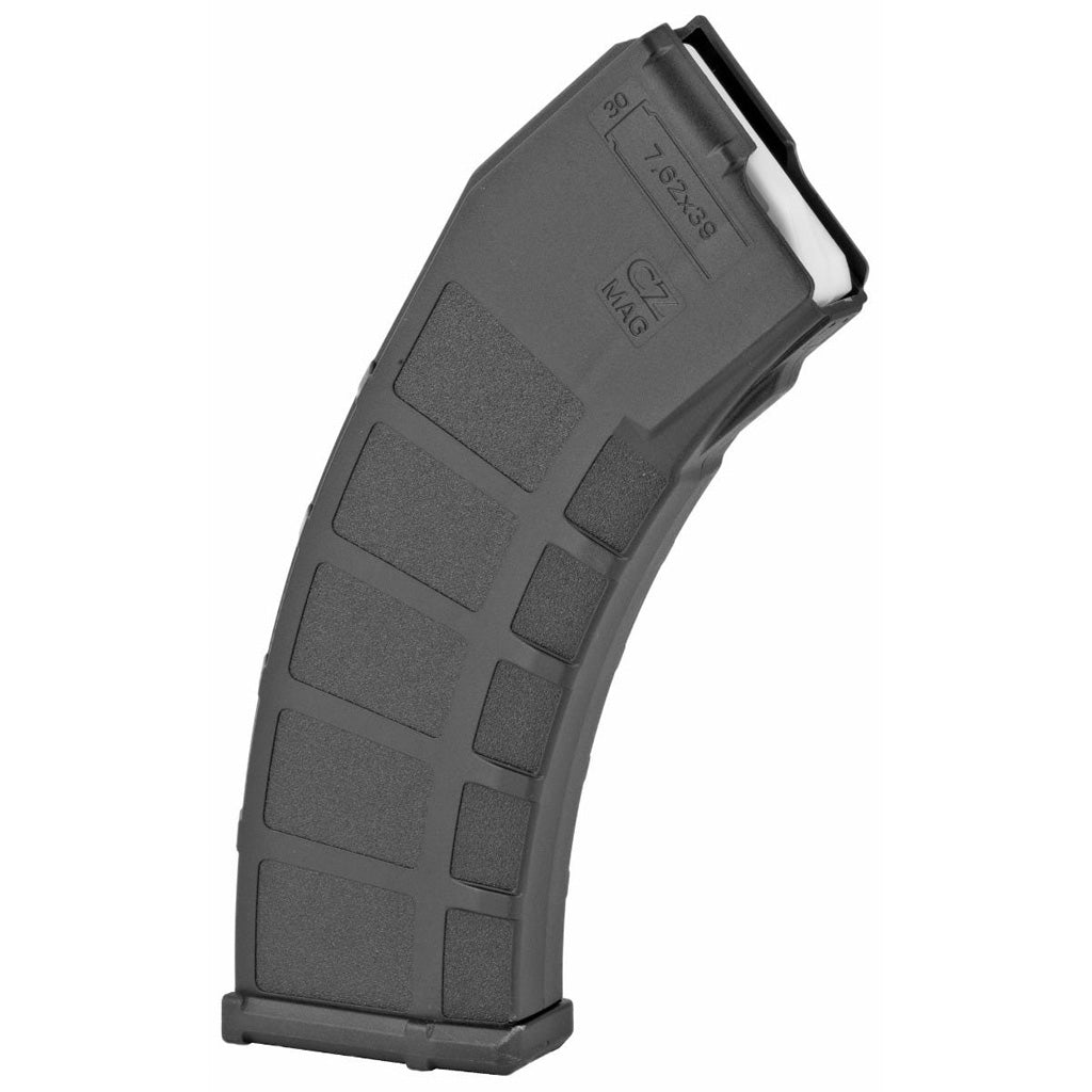 CZ Rifle Magazine in 7.62X39 30 rd. Black w/window Fits Bren 2 - Front View