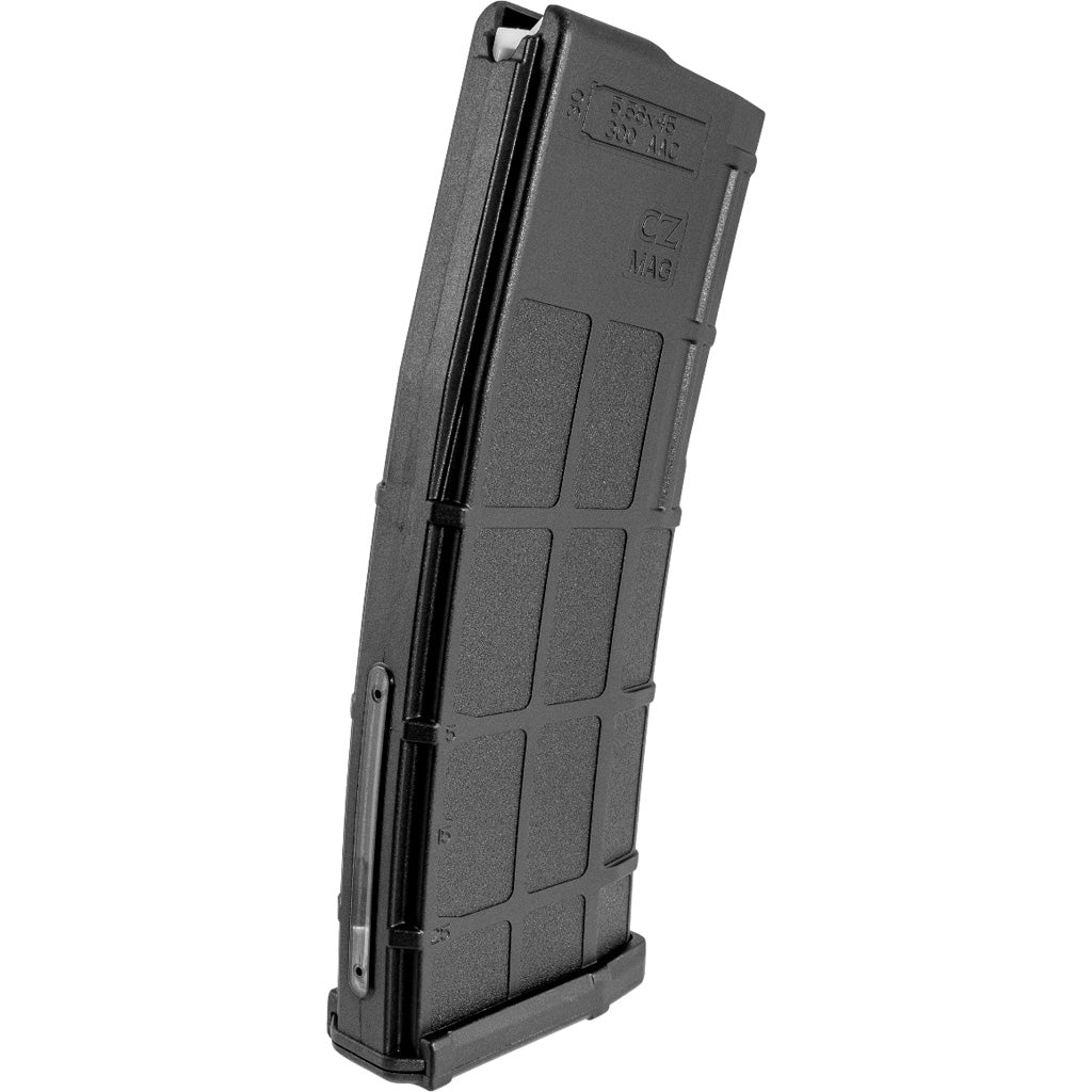 CZ Rifle Magazine in 5.56 Nato 30 rd. Black w/window Fits Bren 2 - Front View
