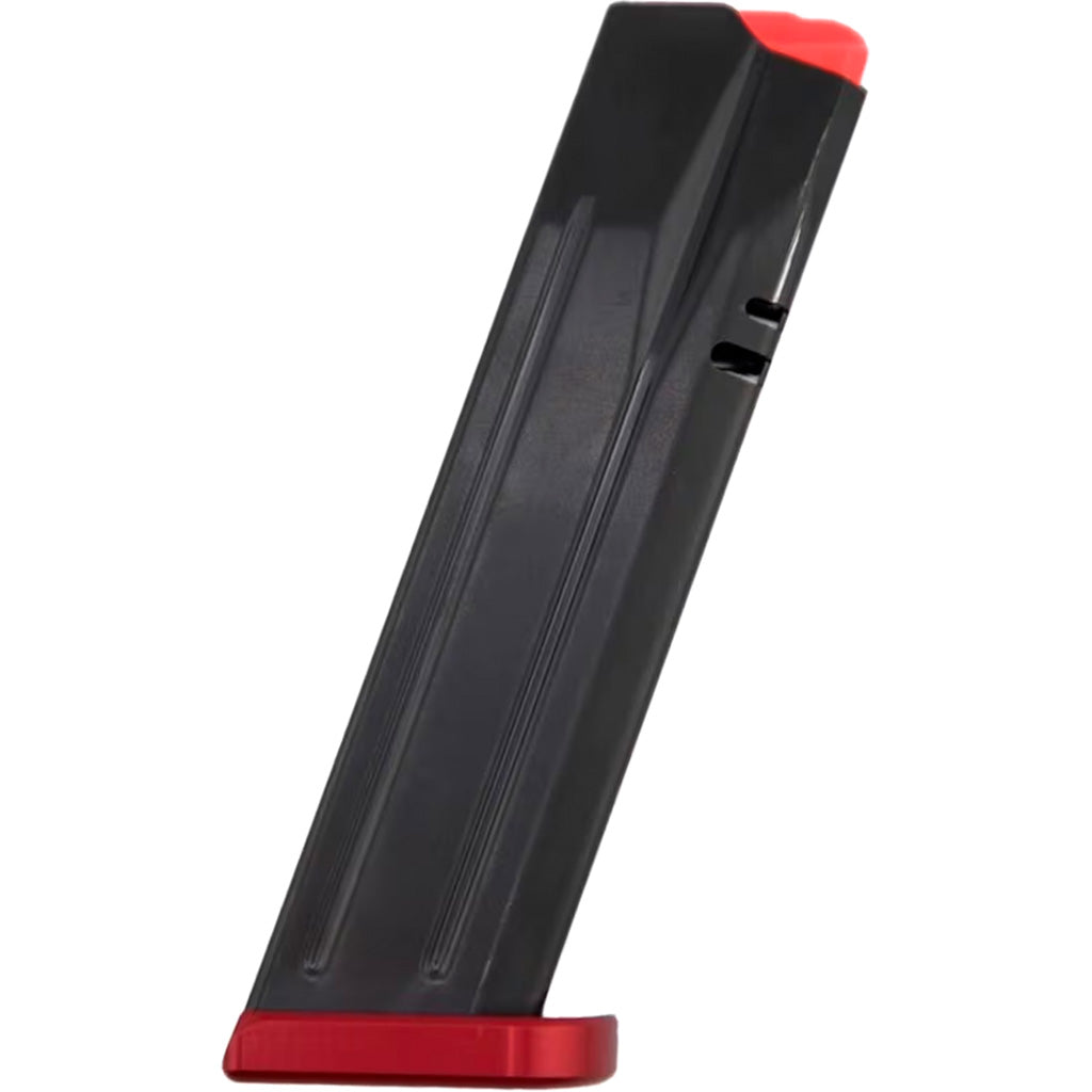 Dan Wesson Pistol Magazine in 9mm 19 rd. Red Alum Base Fits DWX, P-10 F, P-09 - Front View