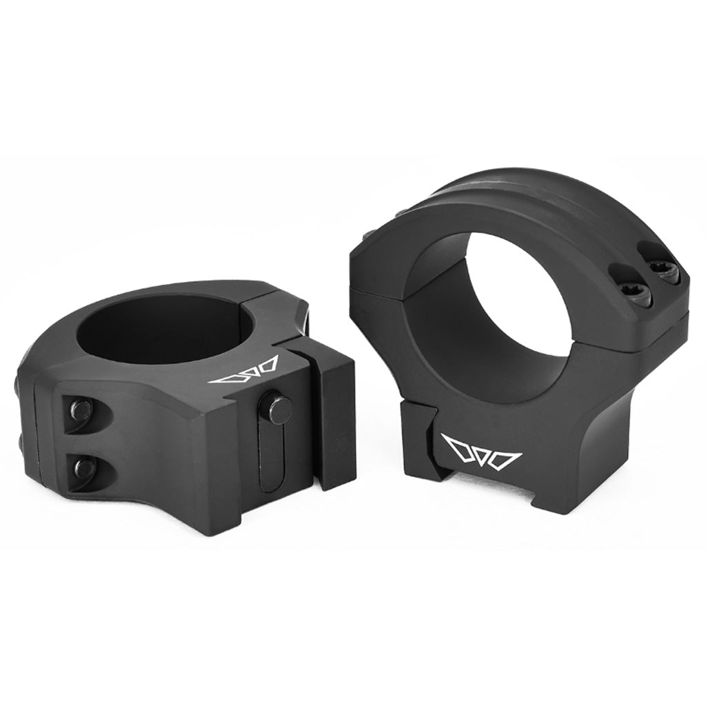 Warne Hyperlite Tikka Scope Rings in Matte Black 1 inch Tikka Medium - Front View