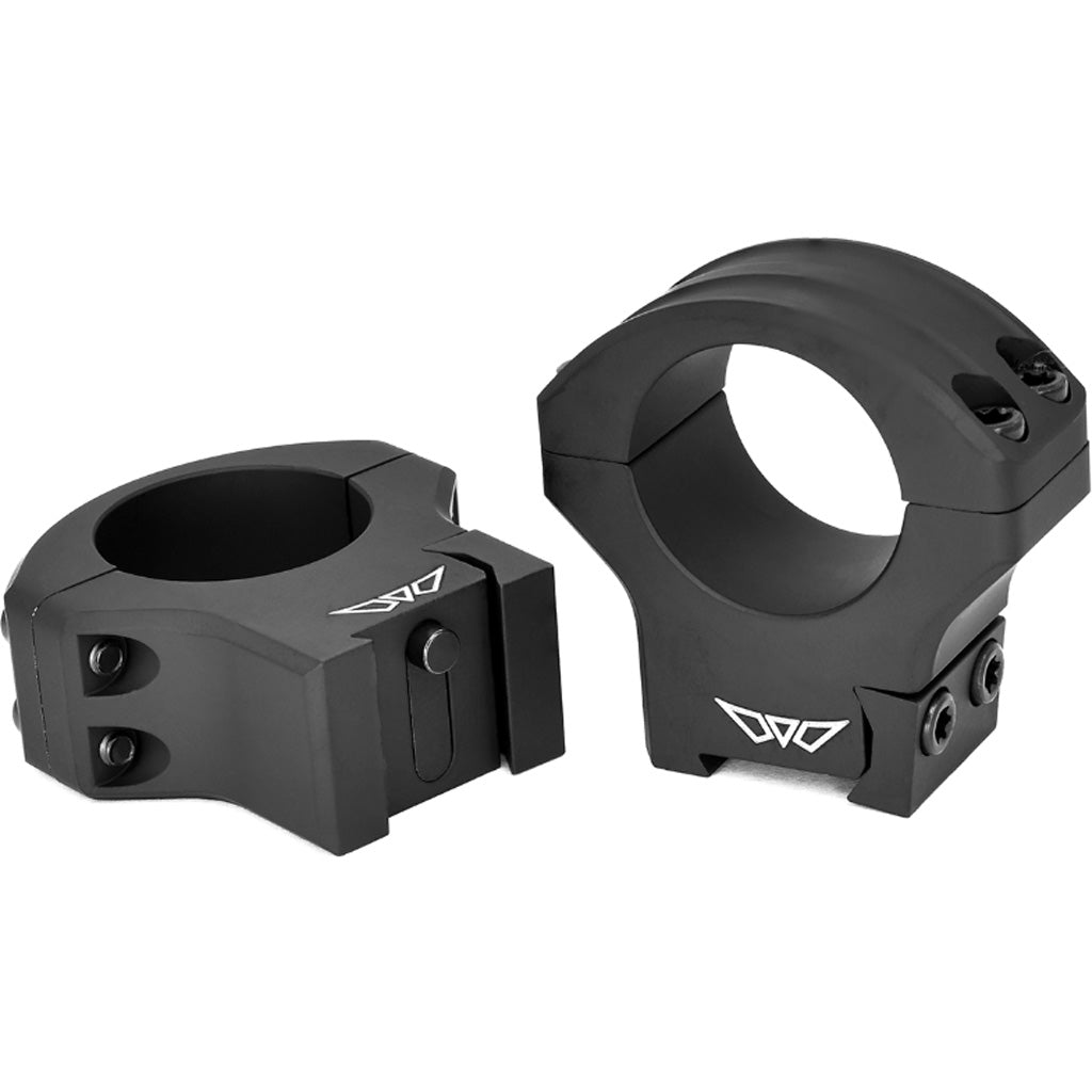 Warne Hyperlite Tikka Scope Rings in Matte Black 1 inch Tikka High - Front View