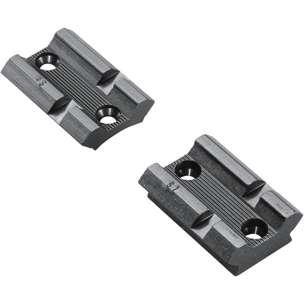 Weaver Classic Aluminum Base Pair in Matte Black Savage 110 Blister Pack - Front View