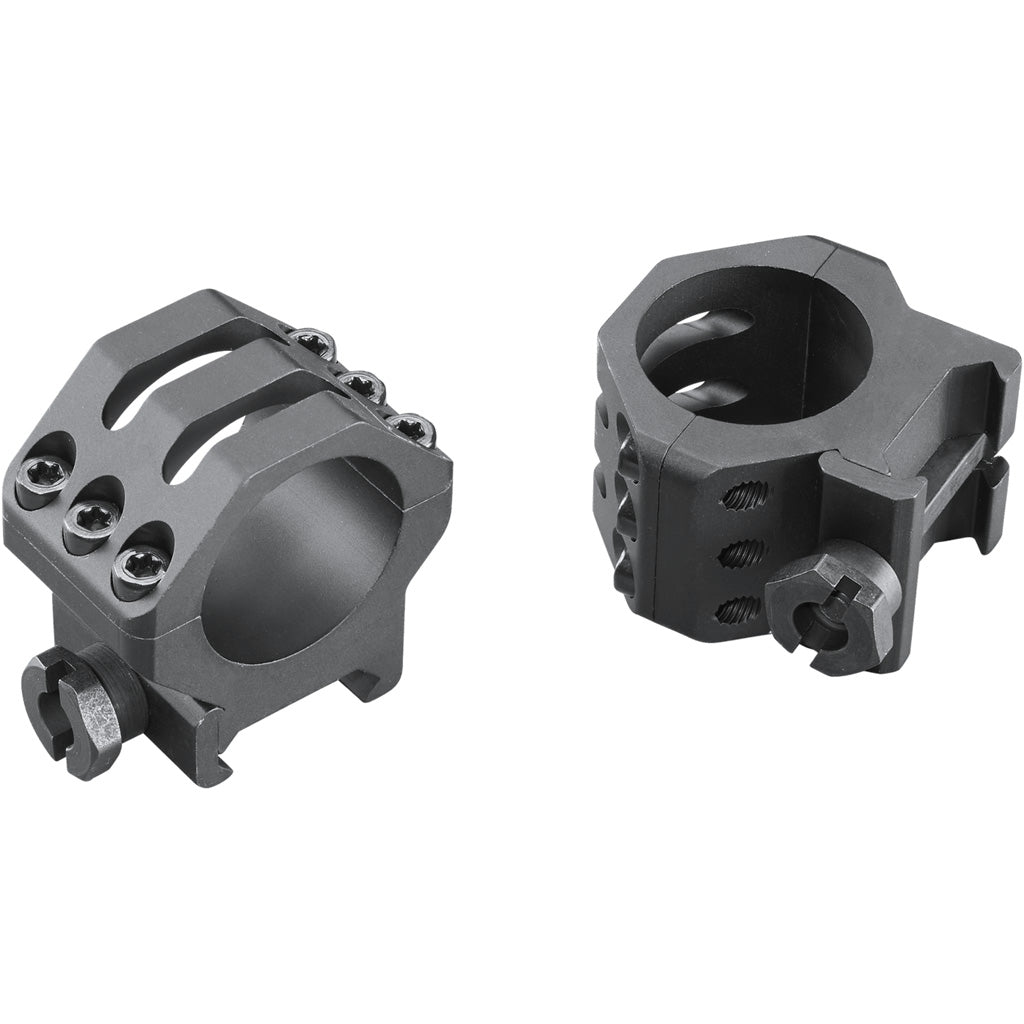 Weaver Tactical 6Hole Picatinny Ring in Matte Black 1" Medium Clamshell Pack - Front View