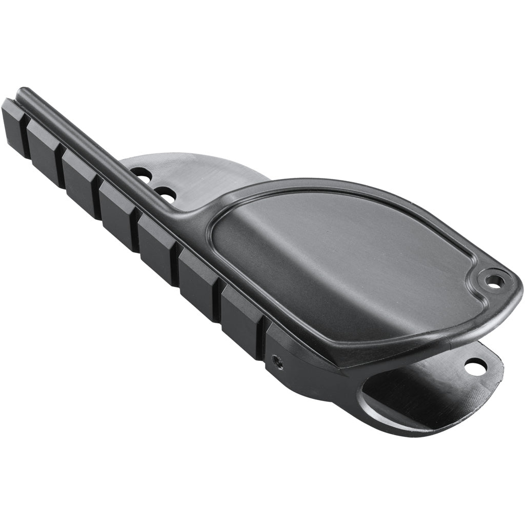 Weaver Classic No GunSmith Shotgun Mount in Black Mossburg 500 Saddle Mount - Front View