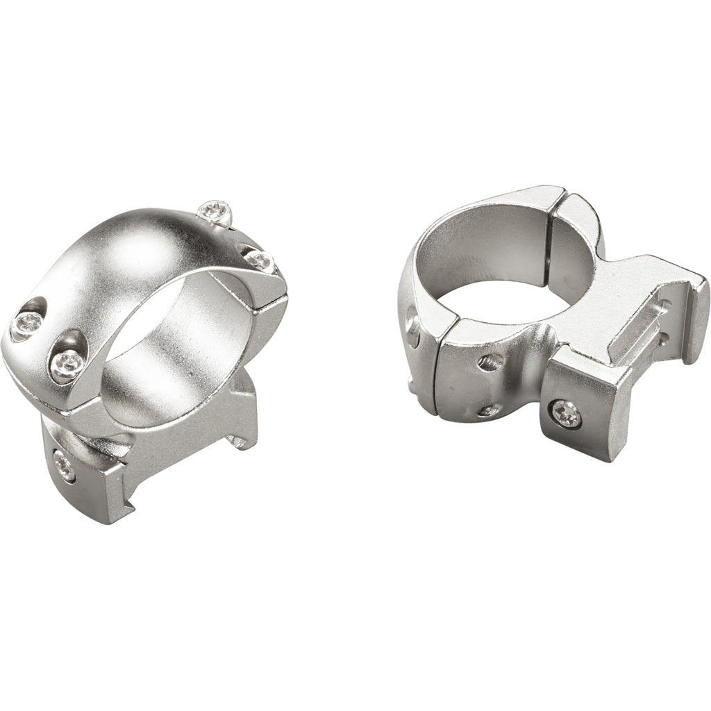 Weaver Grand Slam Steel Rings in Silver 1" High Clamshell Pack - Front View