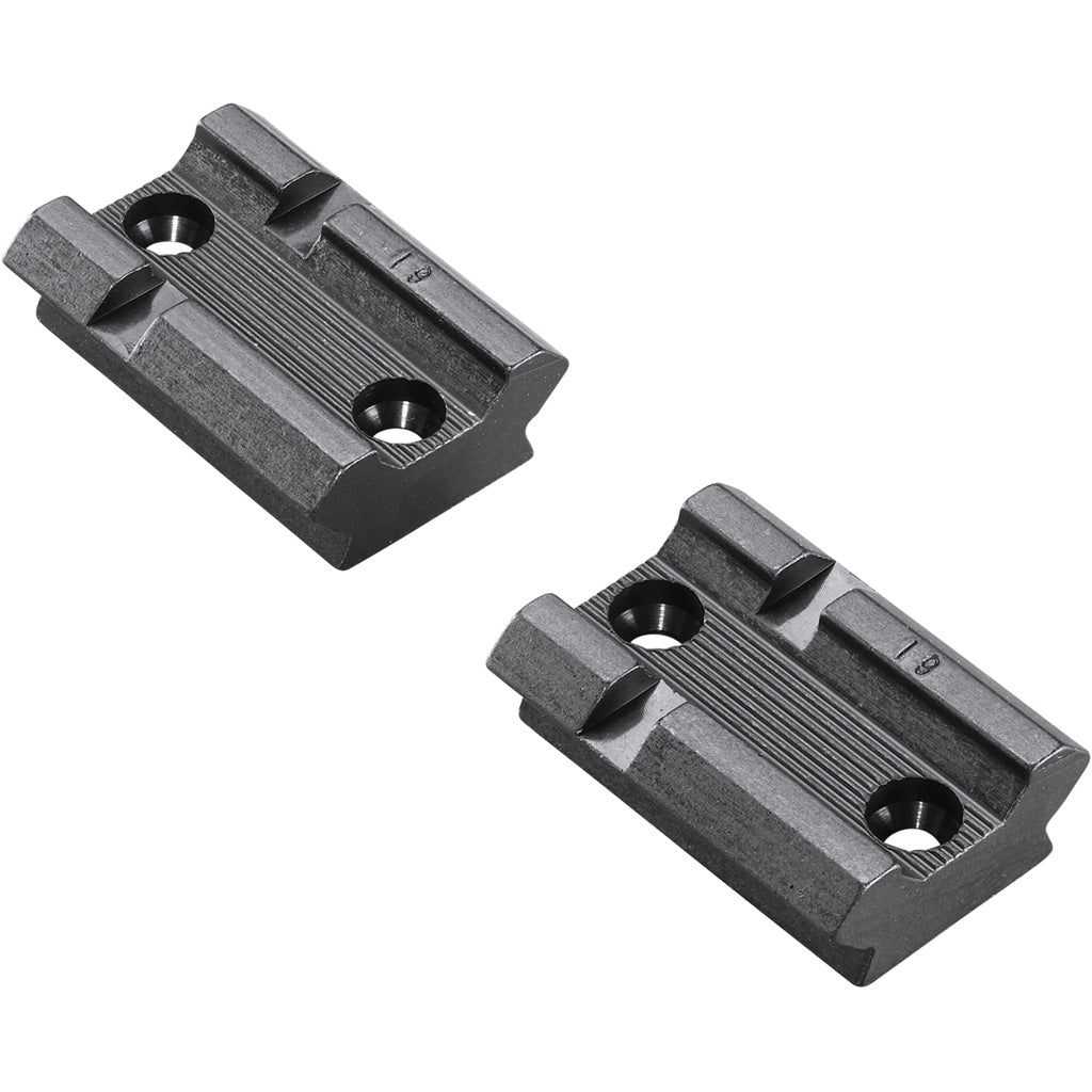 Weaver Classic Aluminum Base Pair in Matte Black Tikka T3 Blister Pack - Front View