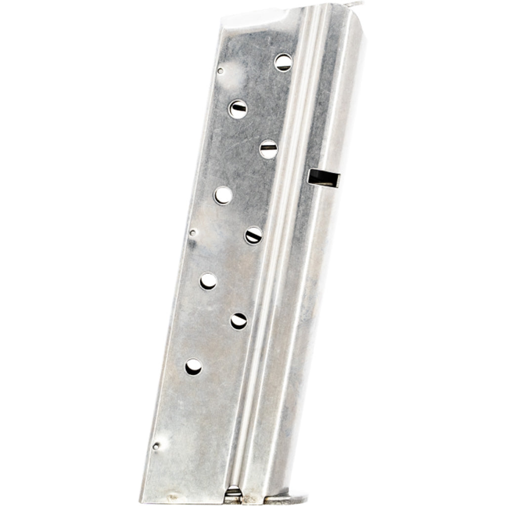 Colt 1911 Magazine in 9mm 9 rd. Gov't / Commander Stainless - Front View
