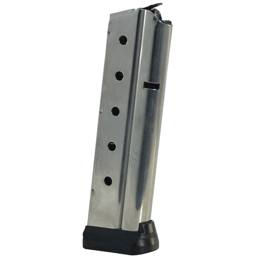 Colt 1911 Magazine in 9mm 10 rd. Gov't / Commander Stainless w/Bumper - Front View