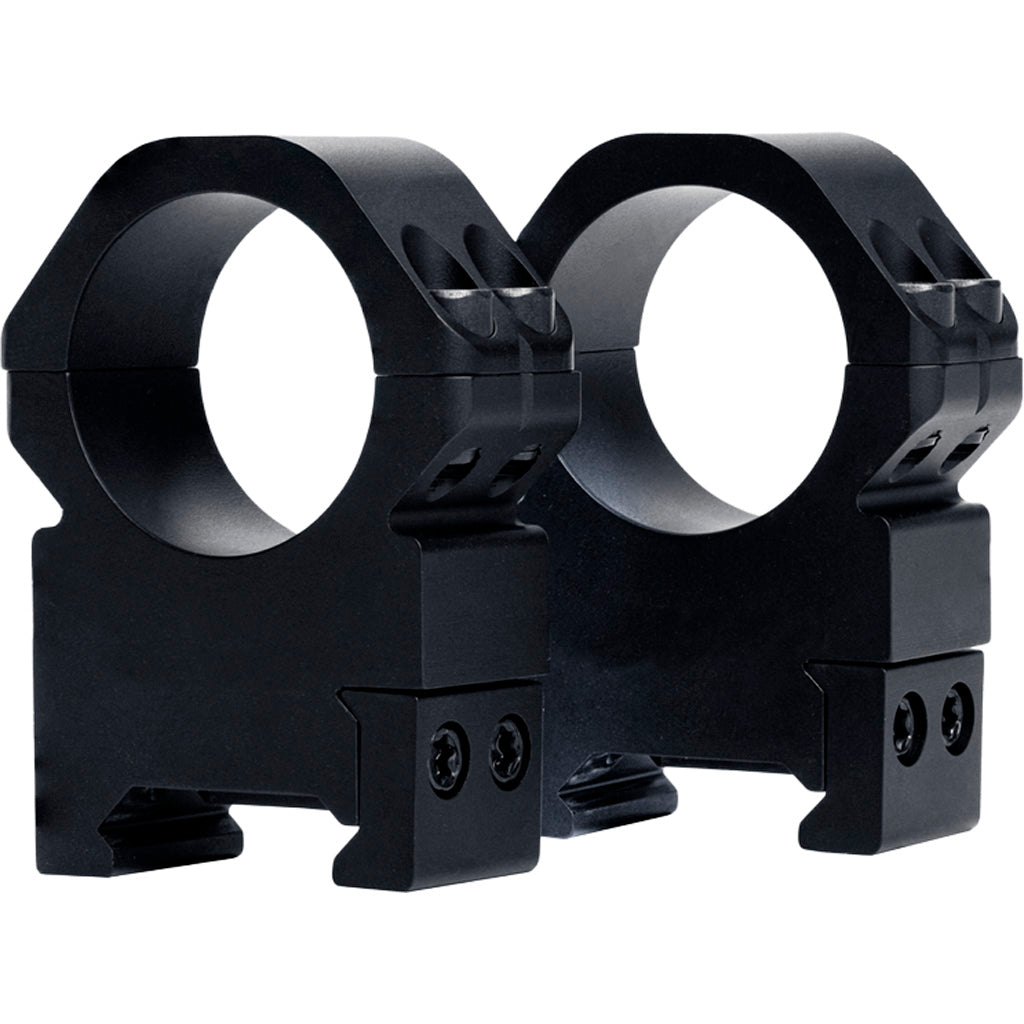 Weaver Tactical Precision Rings in Matte Black 30mm Low - Front View