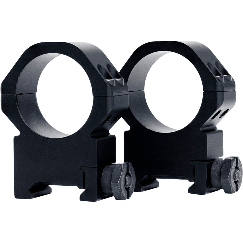 Weaver Tactical Precision Rings in Matte Black 34mm X-High - Front View