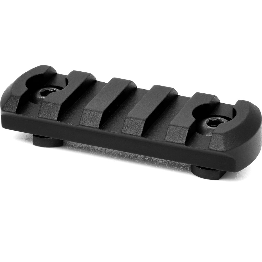 Warne M-LOK Rail in Black 5 Slot - Front View