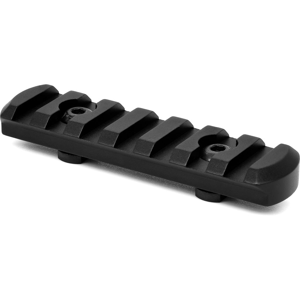 Warne M-LOK Rail in Black 7 Slot - Front View