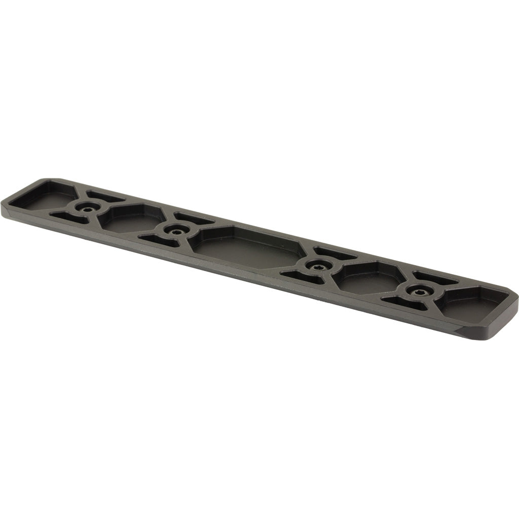 Warne M-LOK Rail in Black 8 in. ARCA Rail w/ M-LOK interface - Front View