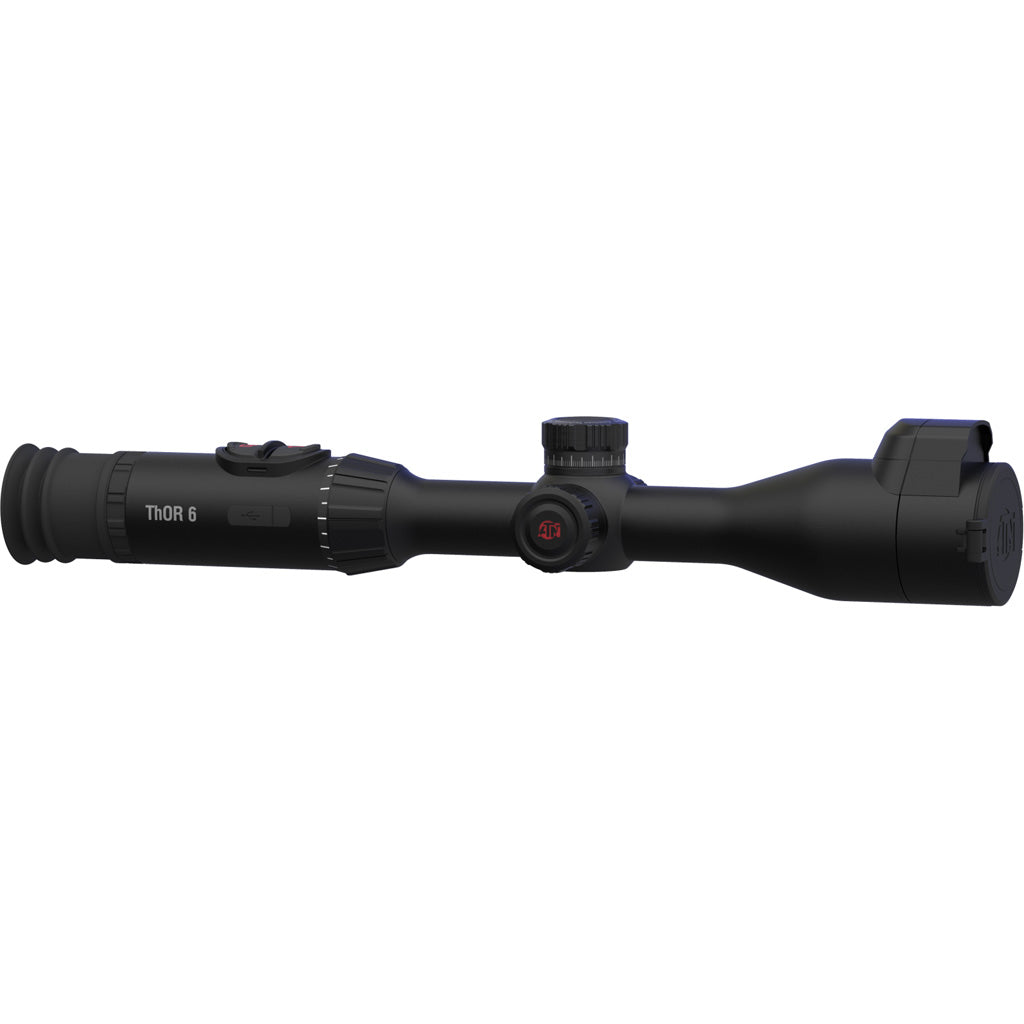 ATN ThOR 6 Elite 384 Thermal Scope in 3.5-28x, 384X288 Sensor Black w/Wi-Fi & Recording - Front View