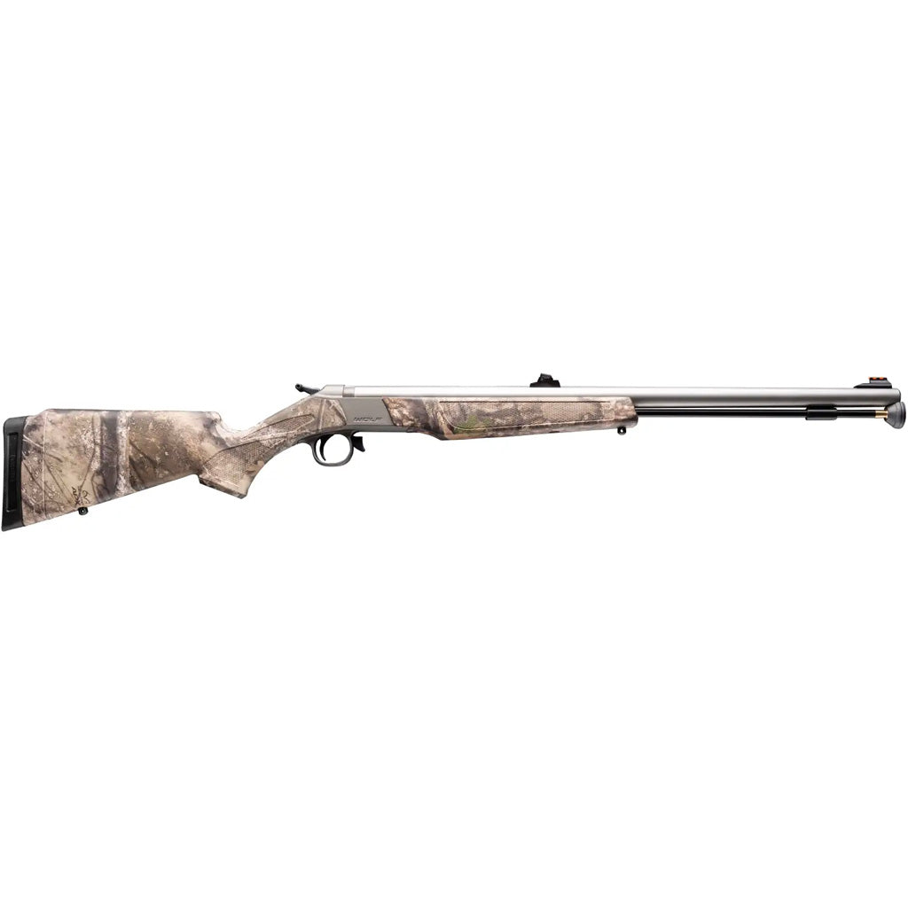 CVA Wolf V2 Muzzleloader in .50 Cal 24 in. Stainless/Realtree Apx WFOS - Front View