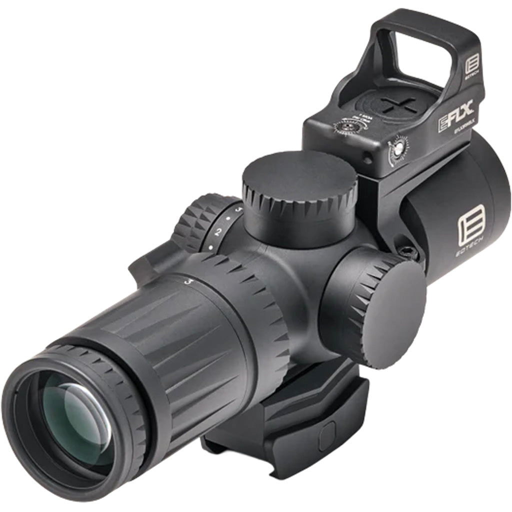 EOTech Vudu SFP Ultra Short Rifle Scope w/EFLX in BLK 3-9X32mm MR5 MRAD Reticlew/Mount & EFLX Mount - Front View