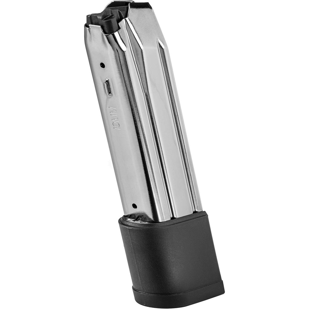 FN 510 Magazine in 10mm 22 rd. Stainless/Black - Front View