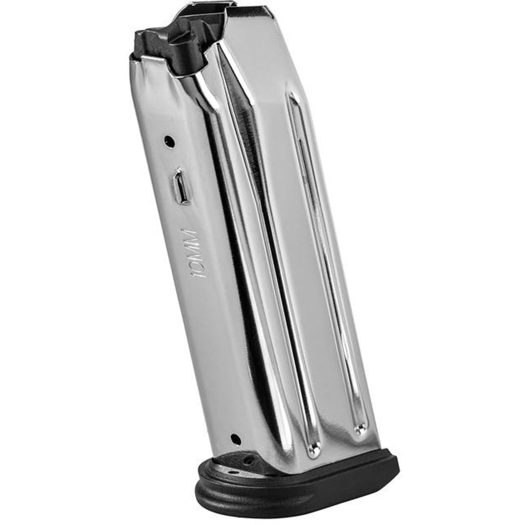 FN 510 Magazine in 10mm 10 rd. Stainless/Black - Front View