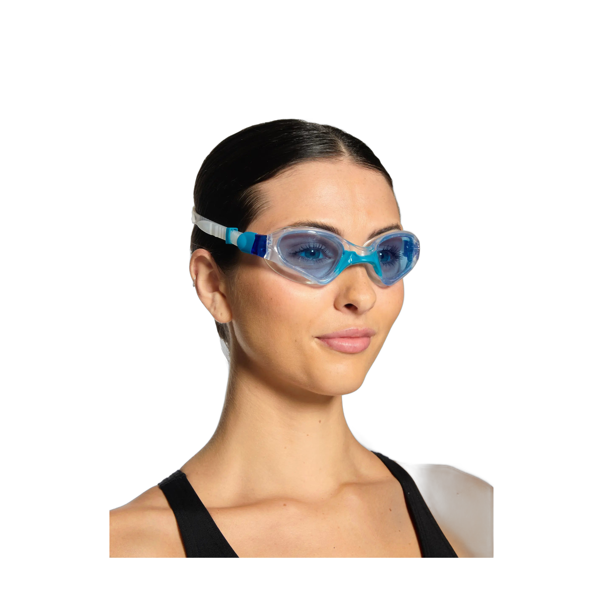 Zoggs Spectra Swimming Goggles Dual Density Nose Bridge Leak Proof Goggles in Clear/Black - Clear Lens - detail 8