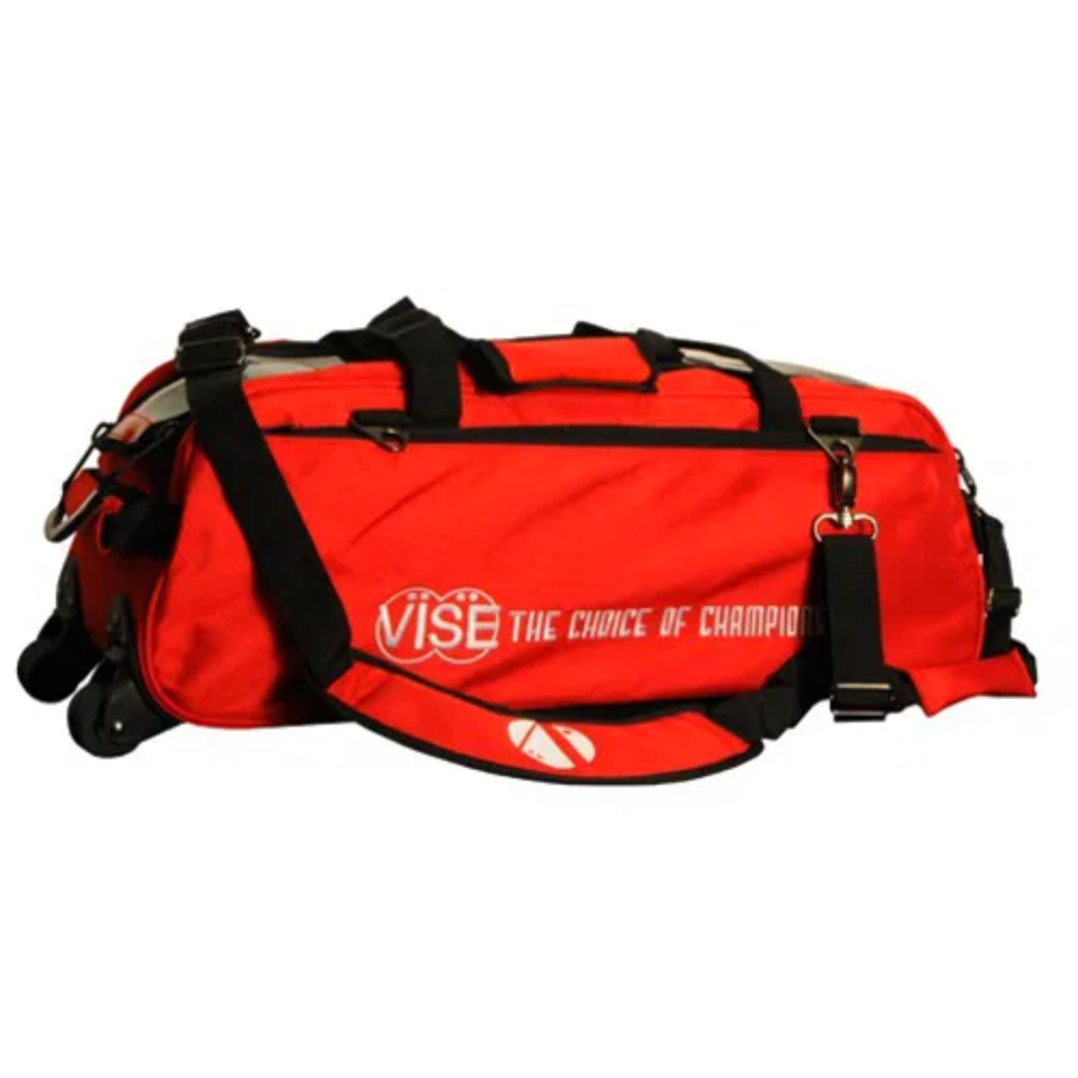 Vise 3 Ball Clear Top Roller Tote Bowling Bag
