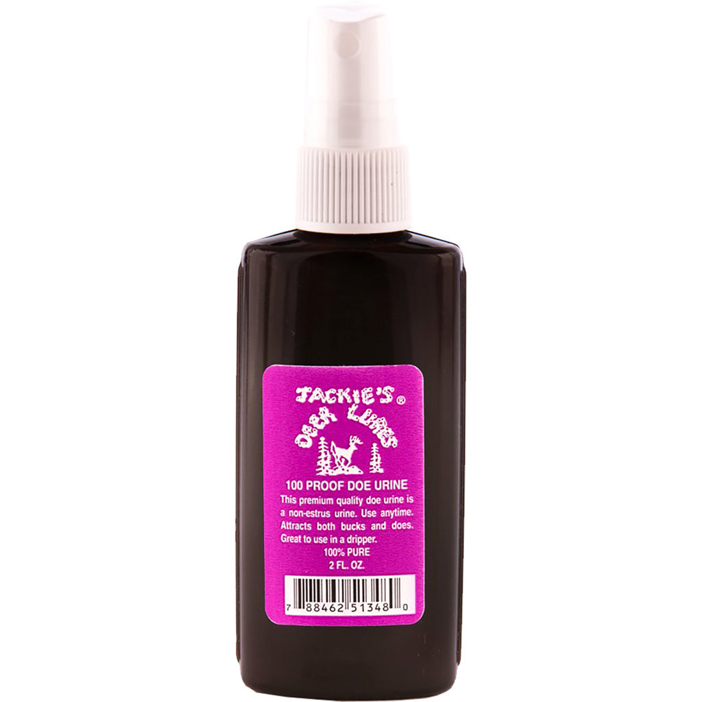 Jackies Deer Lures Jackies 100 Proof Doe Urine w/Sprayer - Front View