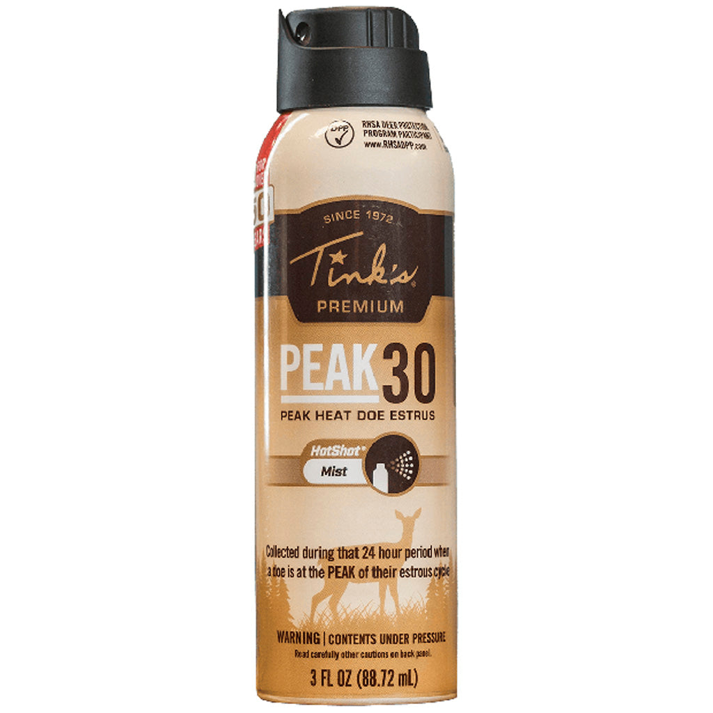 Tinks PEAK30 Premium Doe Estrus in Hot Shot Mist 3 oz. - Front View