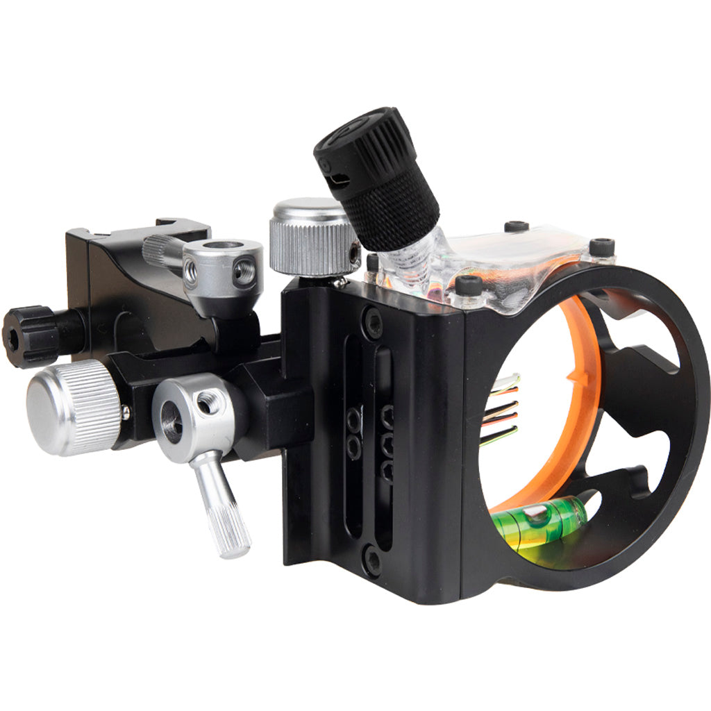 Dead Ringer Tackdriver Black Series Bow Sight in Picatinny 5 pin .010 - Front View