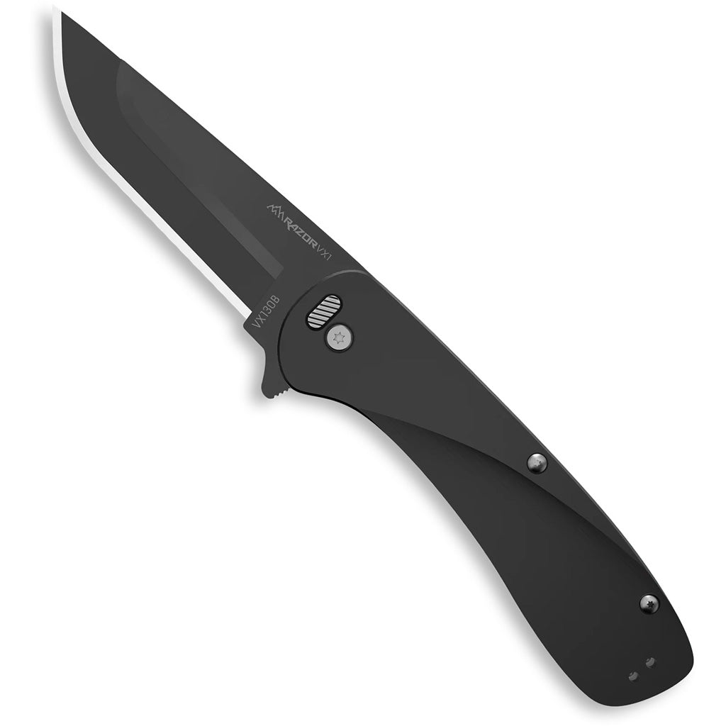 Outdoor Edge Razor VX1 EDC Knife in Black - Front View