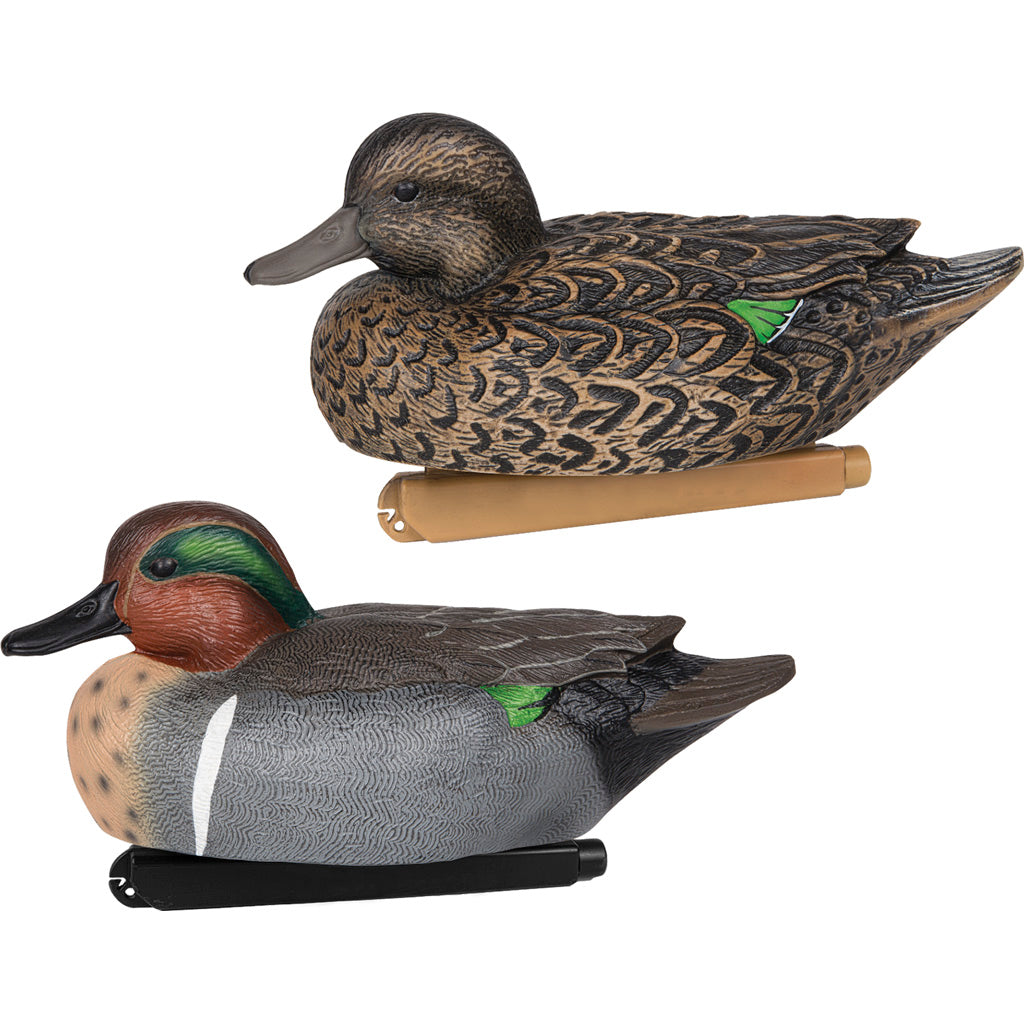 Zink Calls Zink Floater Duck Decoys in Green Wing Teal 6 pk. - Front View