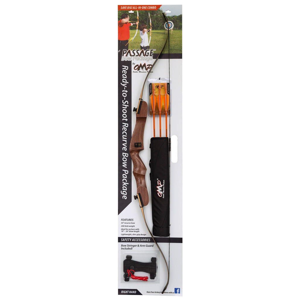 October Mountain Passage Recurve Bow Package in 54 in. 20 lbs. RH - Front View