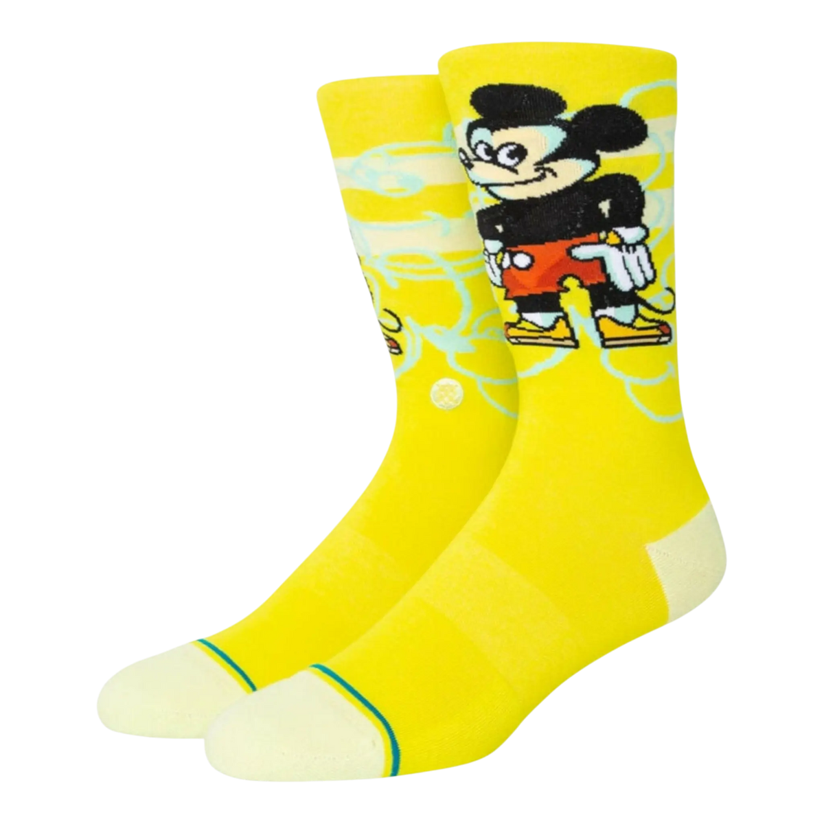 Stance x Dillon Froelich Mickey Men's Crew Socks — Lime Yellow