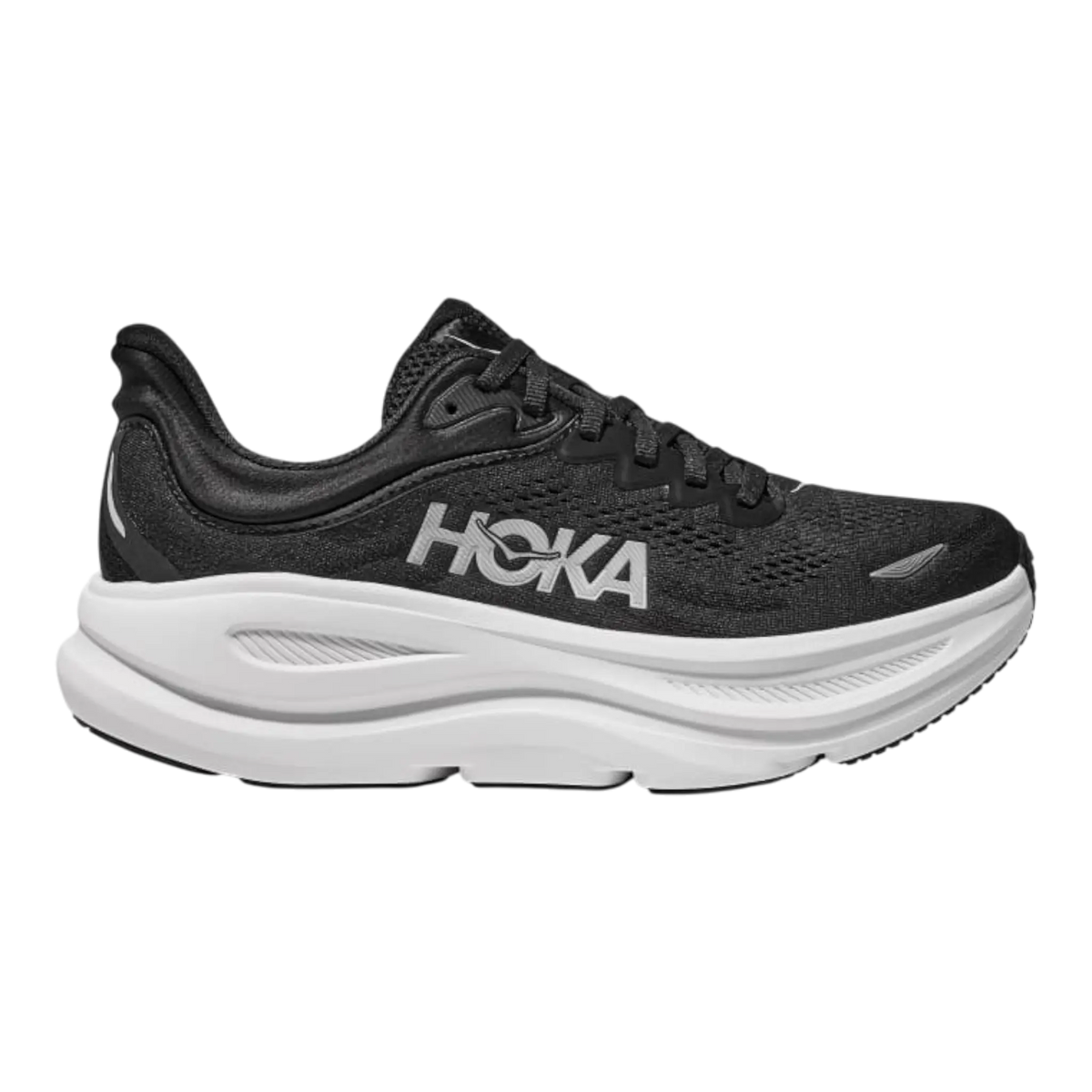 Hoka Bondi 9 Running Men's Sneakers — Black/White Mesh