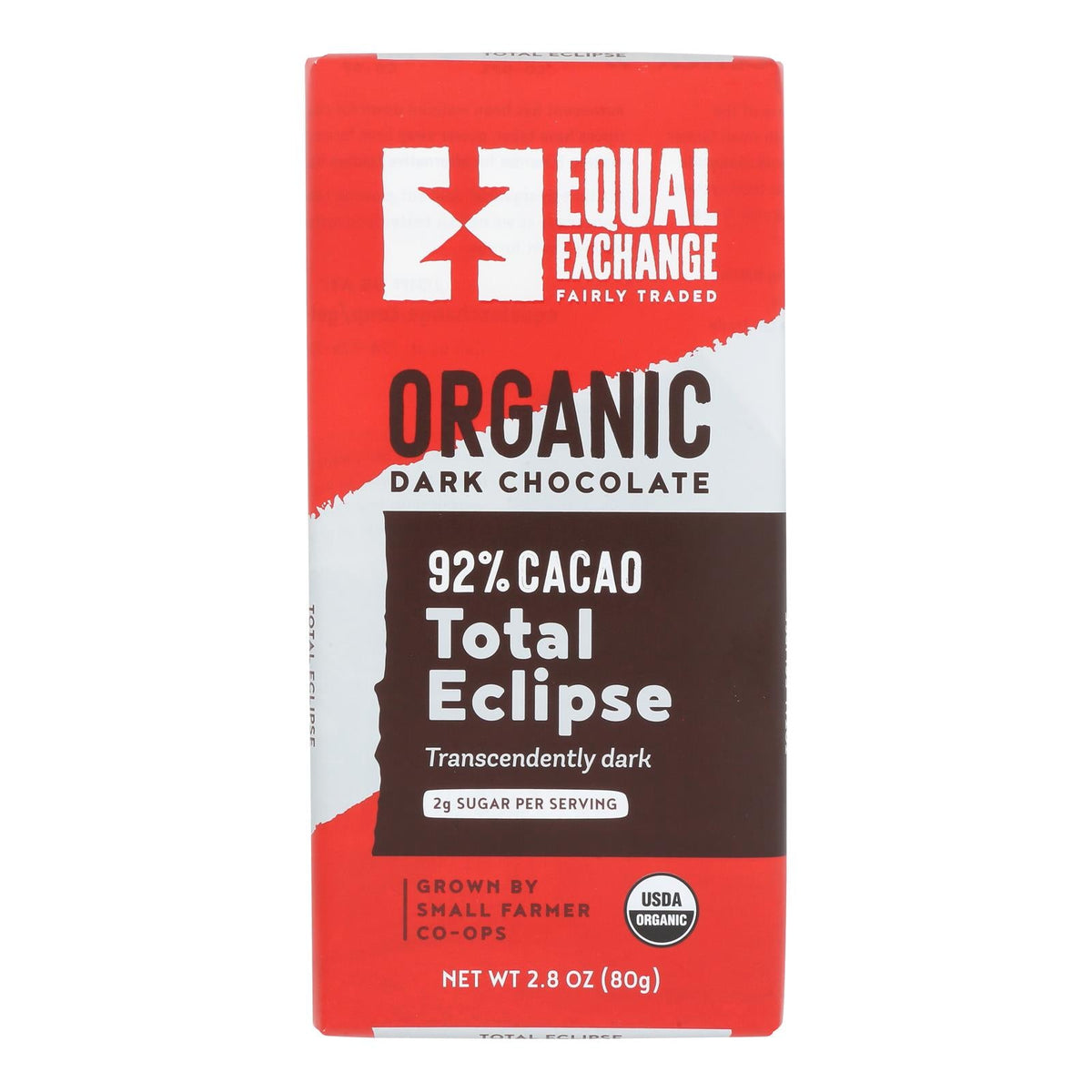 "Equal Exchange Dark Chocolate Bar 92% - 2.8 Oz (Case of 12)"