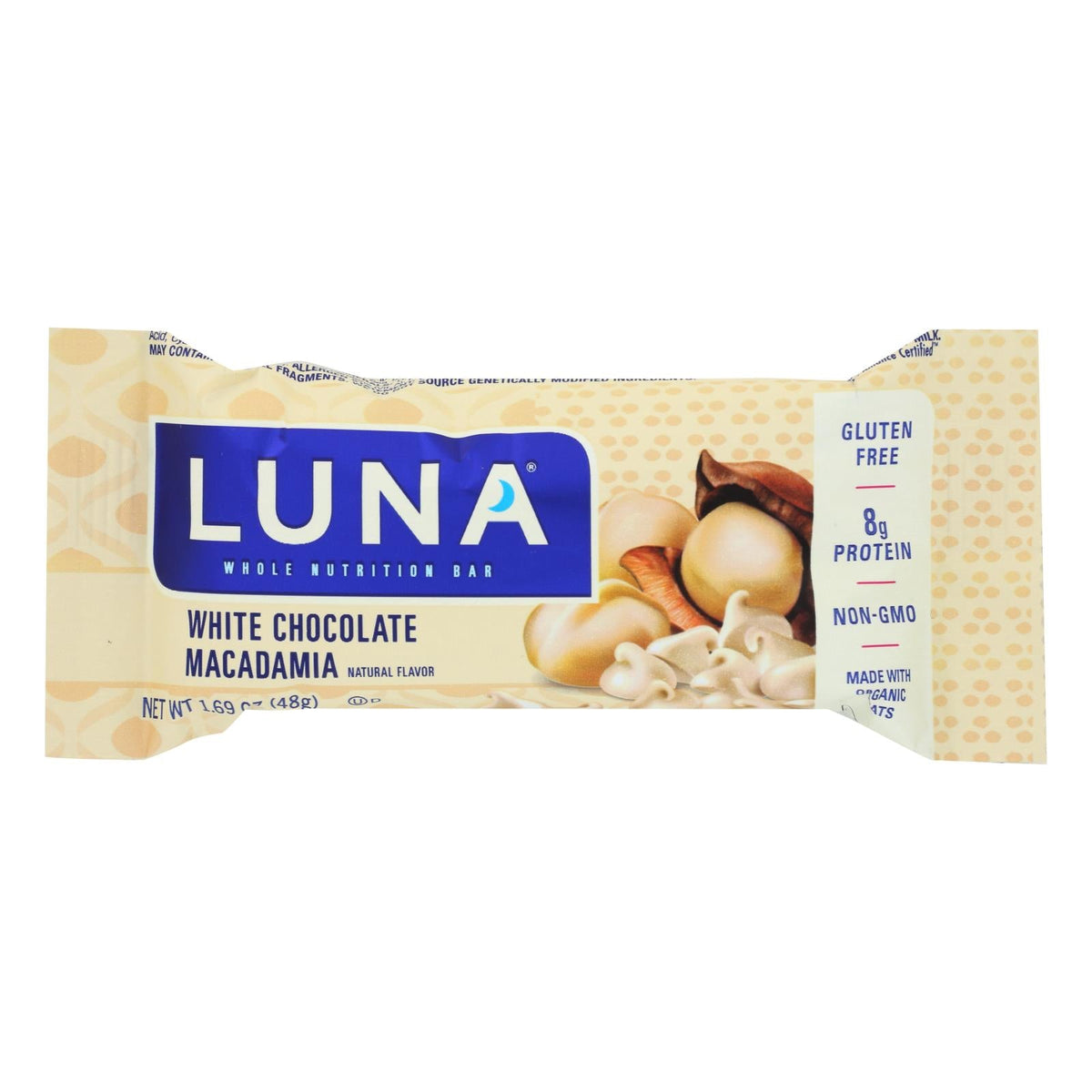 "Clif Bar Luna Bar - Organic White Chocolate Macadamia Nut - 15-Pack (1.69 Oz Each) Case"