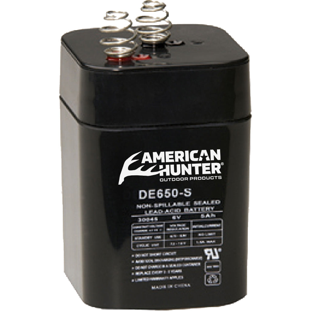 American Hunter Rechargeable Battery in 6V Spring Top - Front View