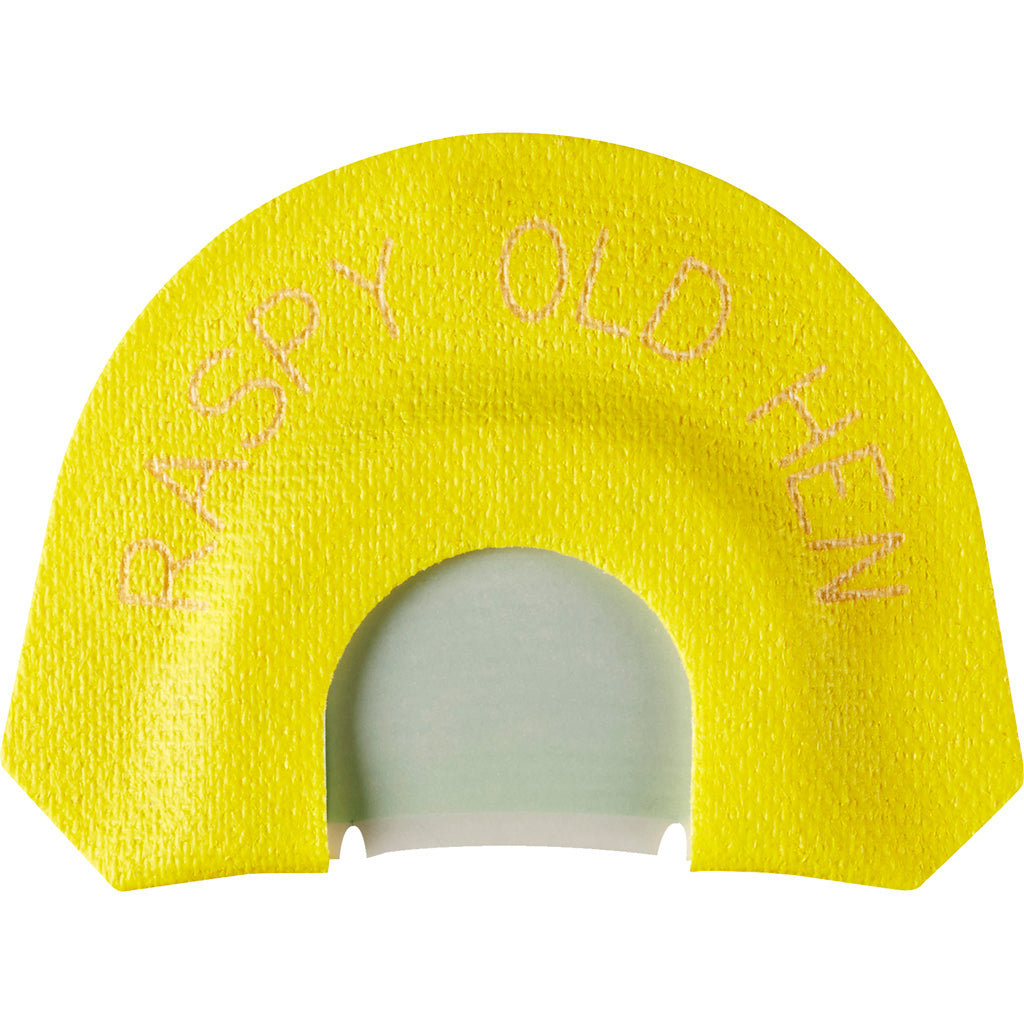 Hunters Specialties Raspy Old Hen Turkey Call in Yellow - Front View