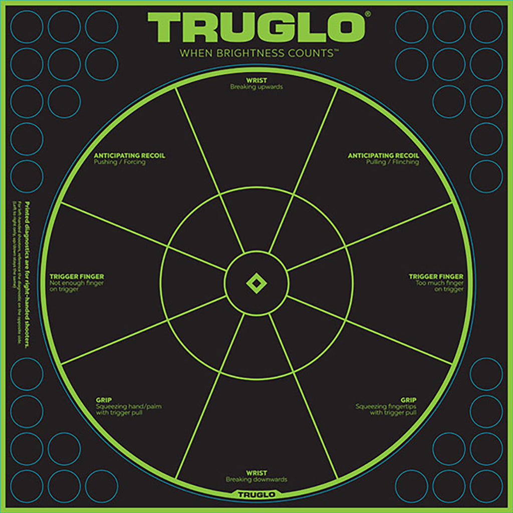 TruGlo TruSee Splatter Handgun Diagnostic Target - Front View