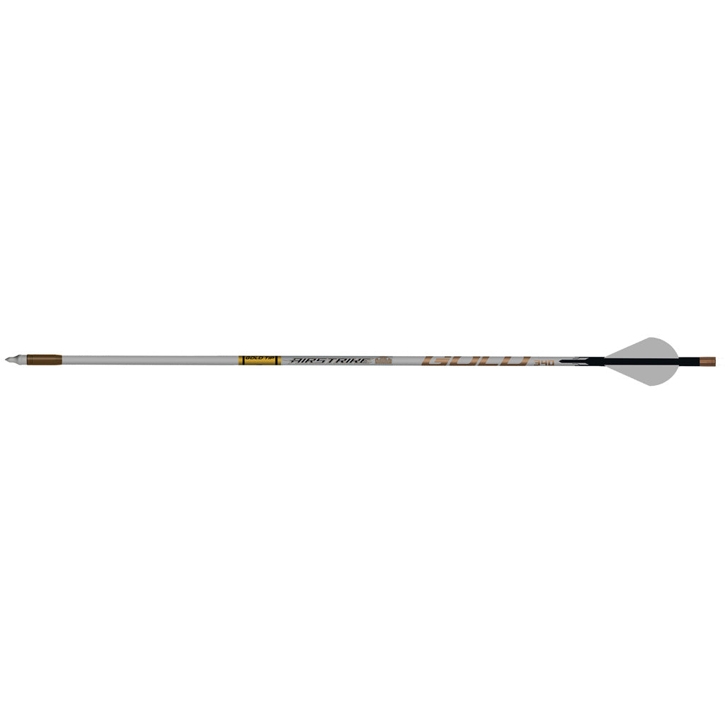Gold Tip AirStrike Arrows in 250 Raptor Vanes 6 pk. - Front View