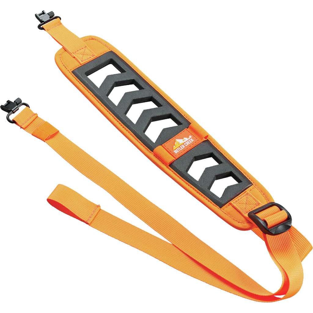 Butler Creek Featherlight Sling in Blaze Orange w/ Swivels Rifle - Front View