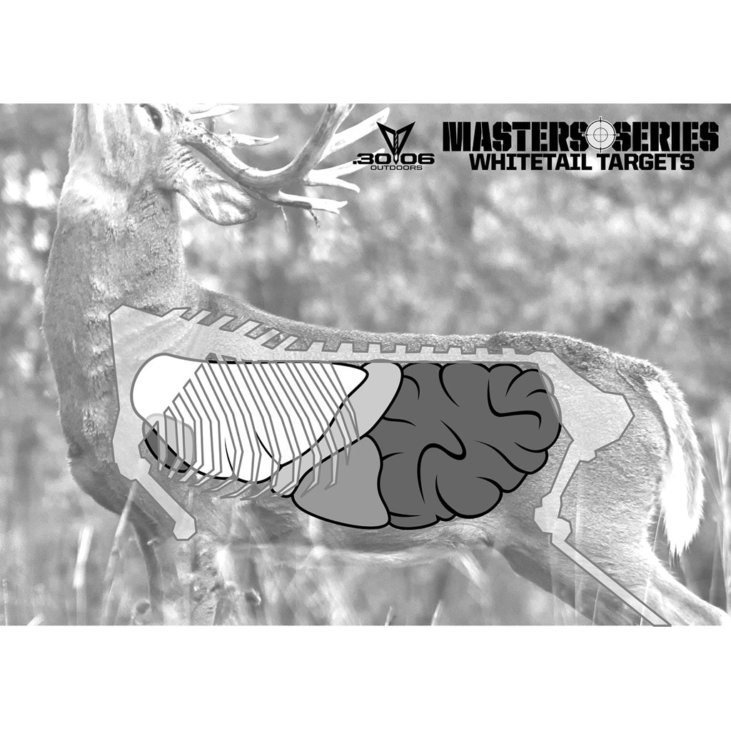 30-06 Whitetail Paper Target - Front View