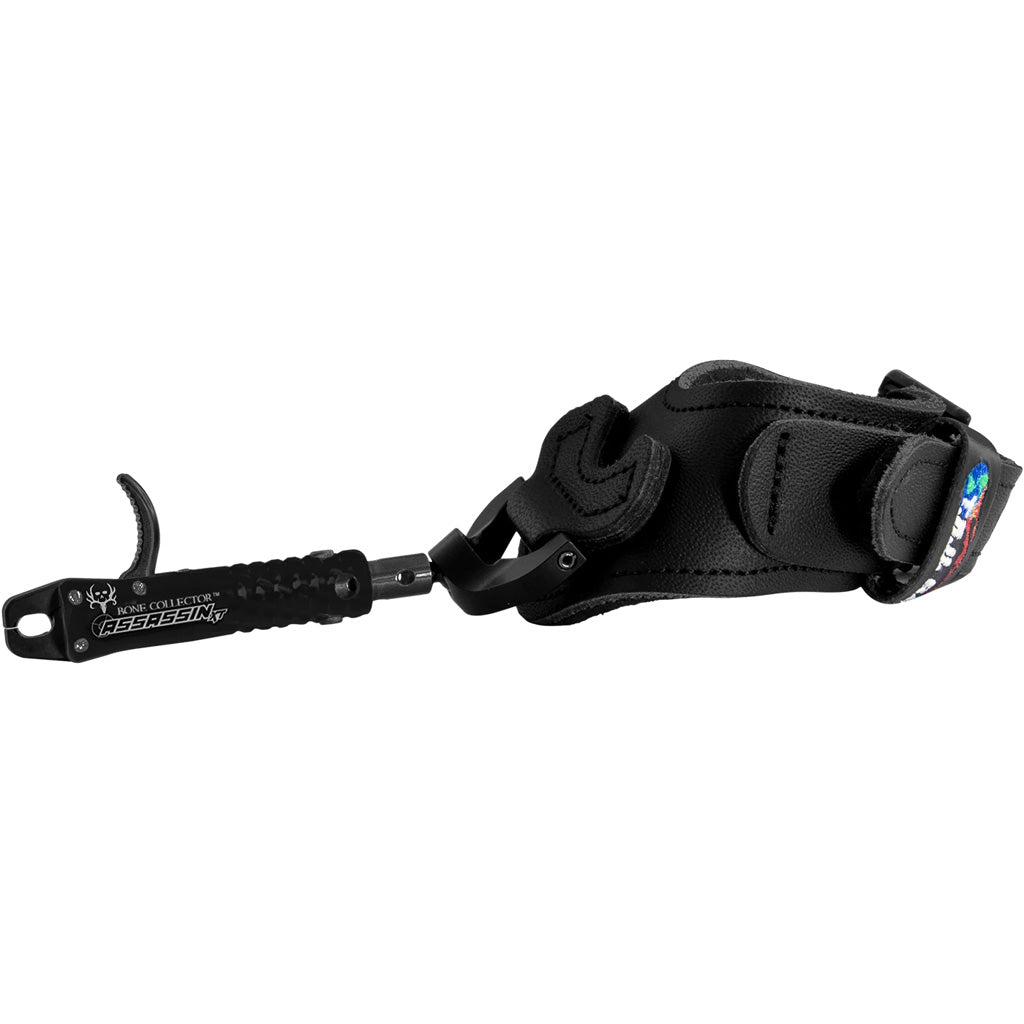 Tru Ball Bone Collector Assassin XT Release in Black Large Velcro - Front View