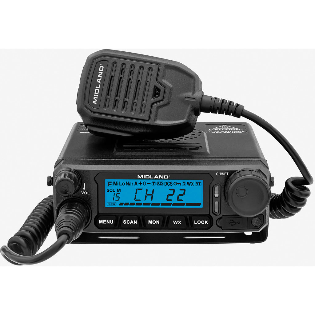 Midland 50 Watt Micro Mobile GMRS Radio in Midland 50 Watt Micro Mobile GMRS Radio - Front View
