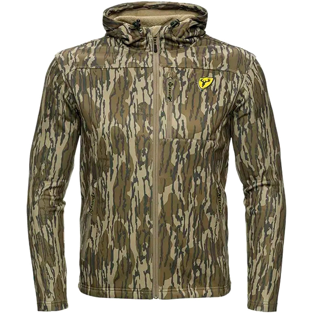 Blocker Outdoors Blocker Silentec Jacket in Mossy Oak Bottomlands Camo Men's 2XL - Front View