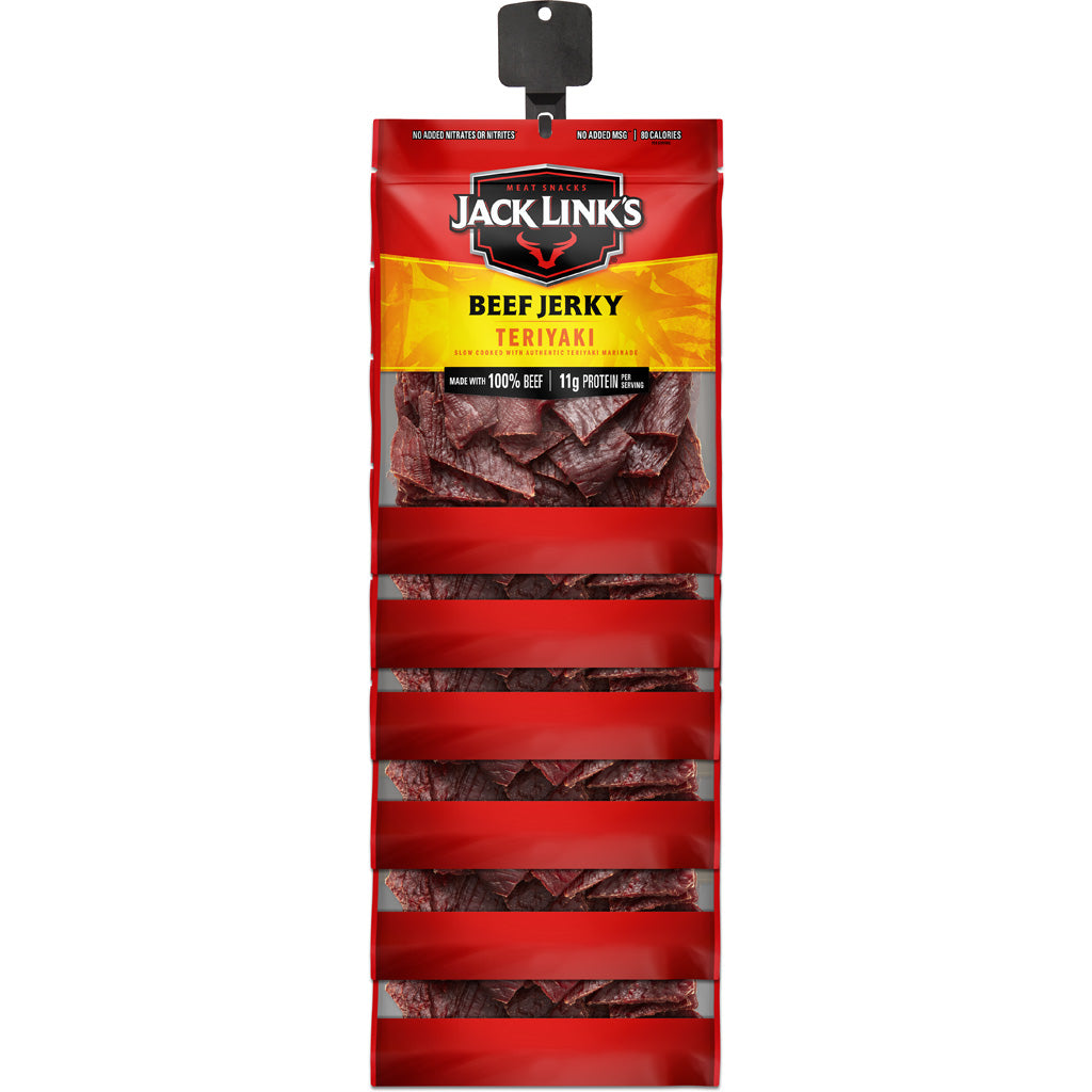 Jack Links 3.25oz Jerky Clip Strip in 12ct Teriyaki - Front View