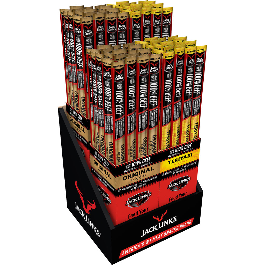 Jack Links 1.84oz Beef Stick Counter Display - Front View