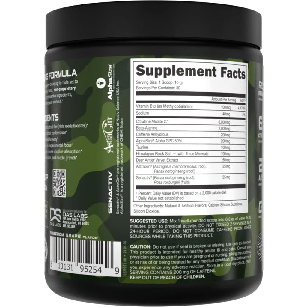 Bucked Up Pre-Workout Freedom Grape - Alternate View 2