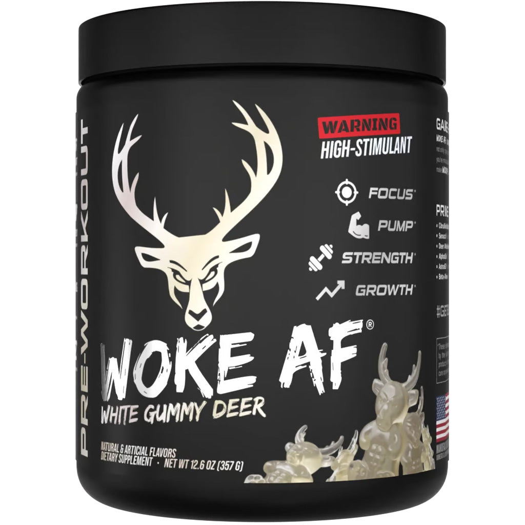 Bucked Up Woke AF Pre-Workout White Gummy Deer - Front View