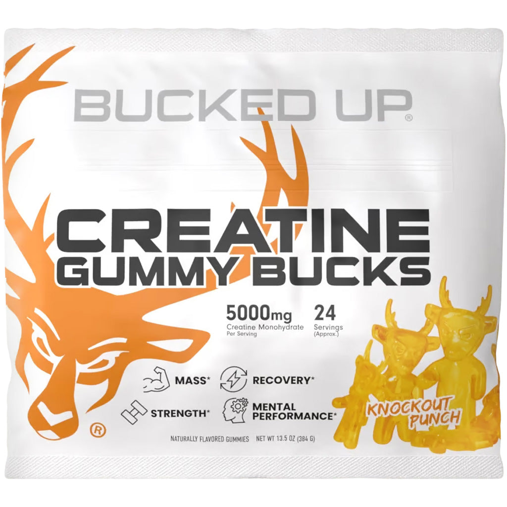 Bucked Up Creatine Gummies Knockout Punch - Front View