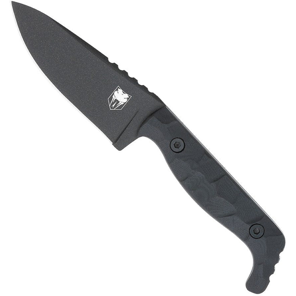 CobraTec Kingpin Knife in Black - Front View