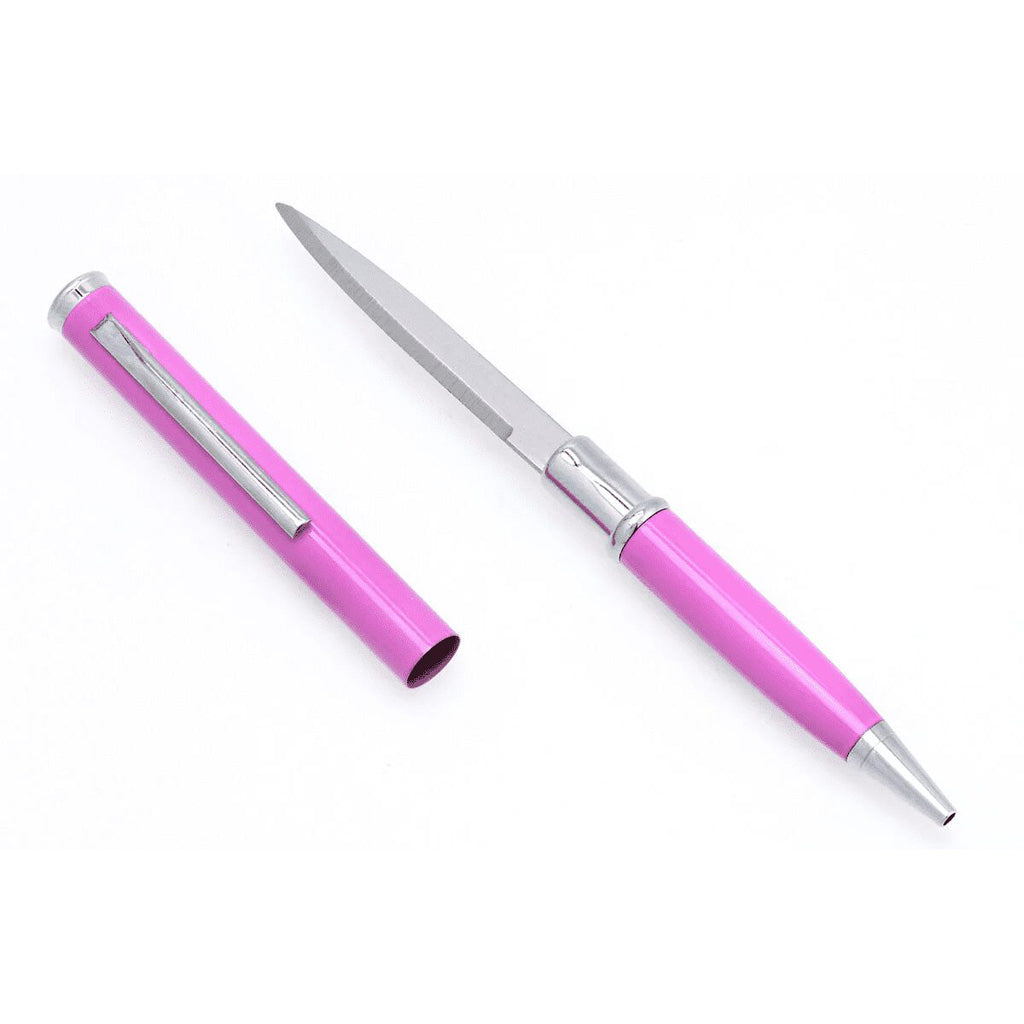 CobraTec Pen Knife in Fixed Blade Purple - Front View